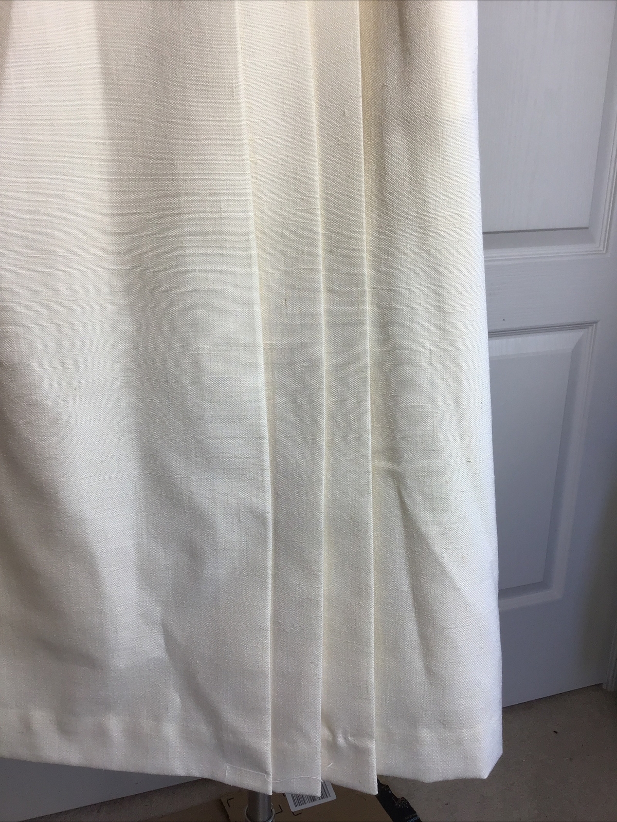 Vintage CBO women’s silk blend cream Lined Pleated Side Button skirt 16