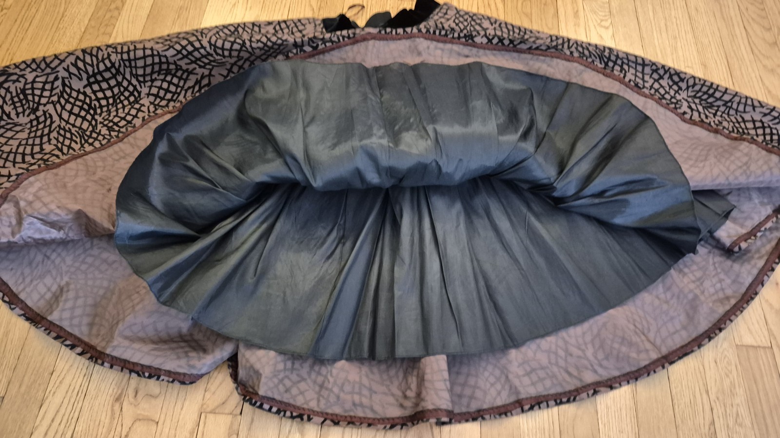 Vintage 50s Atomic Joe Davidson Originals Flocked Circle Skirt MidCentury – M/L