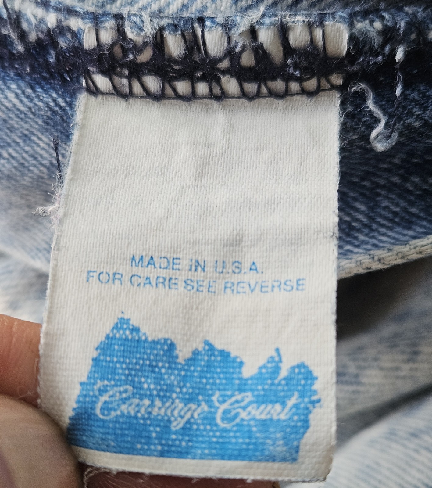 Vintage 80’s Carriage Court High Waisted Tapered Leg Acid Wash Jeans Sz 12 USA