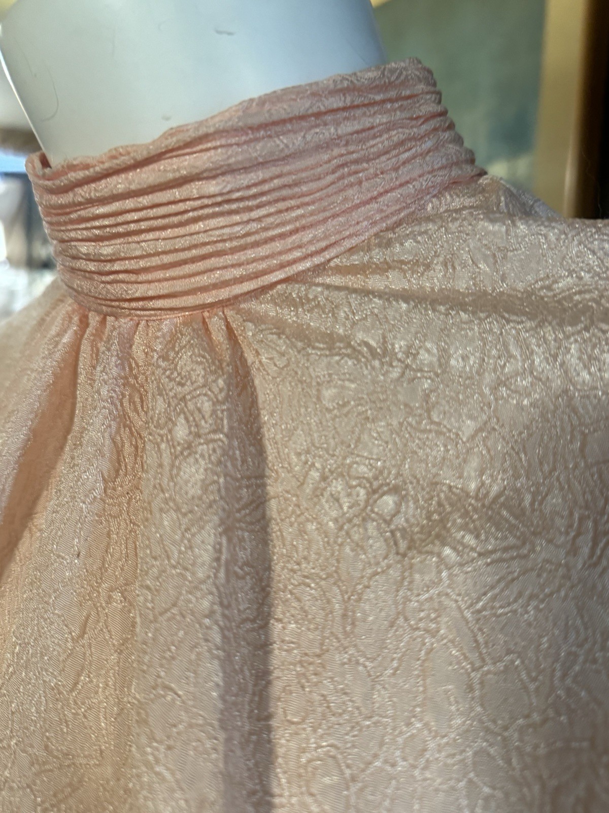 Balenciaga Paris Vintage Blouse Size 6 Circa 1980s Peachy Pink