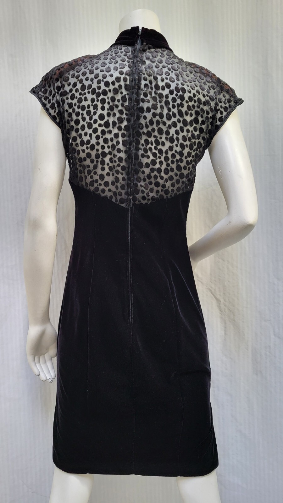 Vintage 1980s Niki Originals Black Velvet Dress – Size S/M – EUC