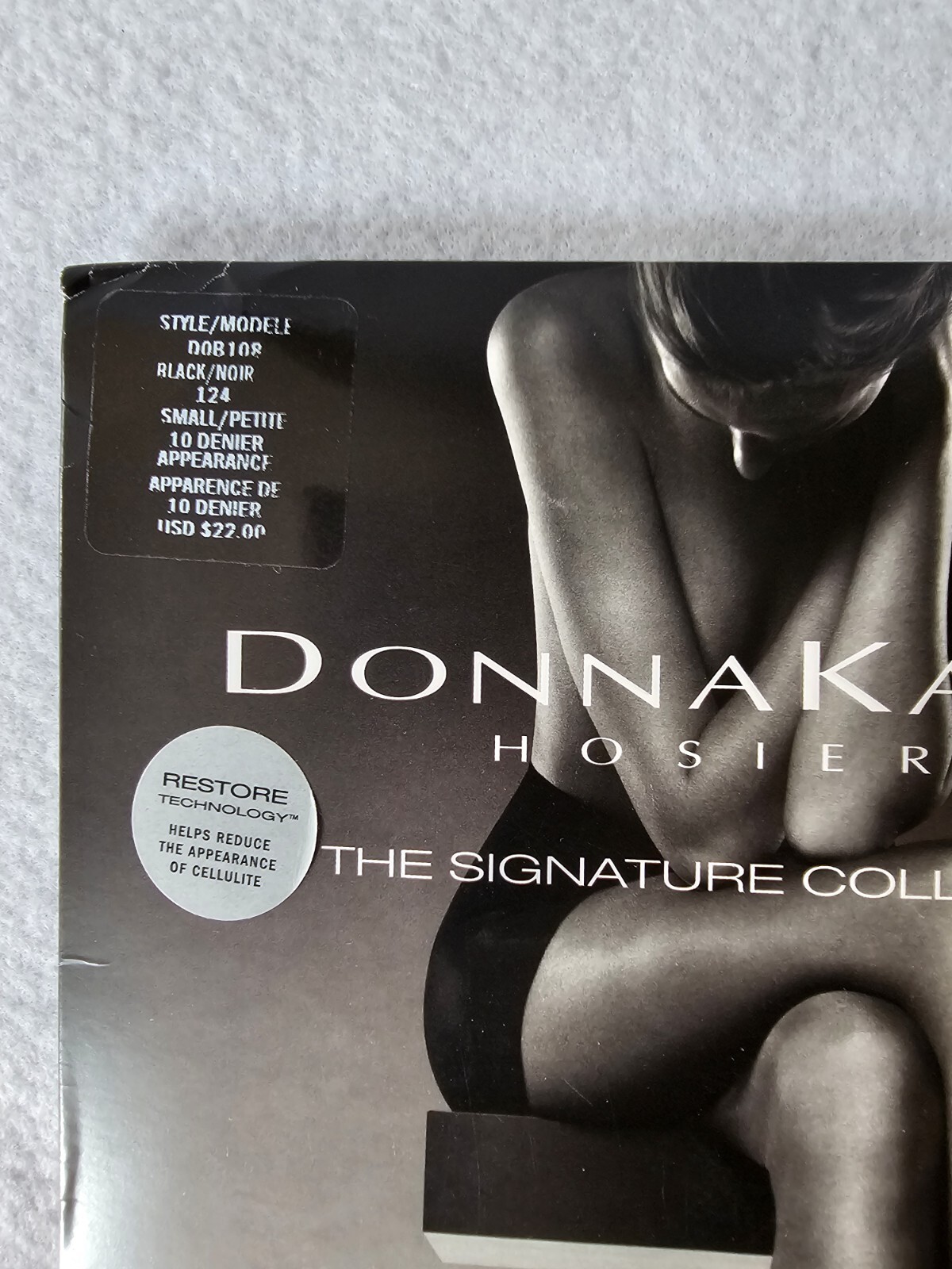 Donna Karan Pantyhose Womens Control Top Black Hosiery Style 124 Size S Petite