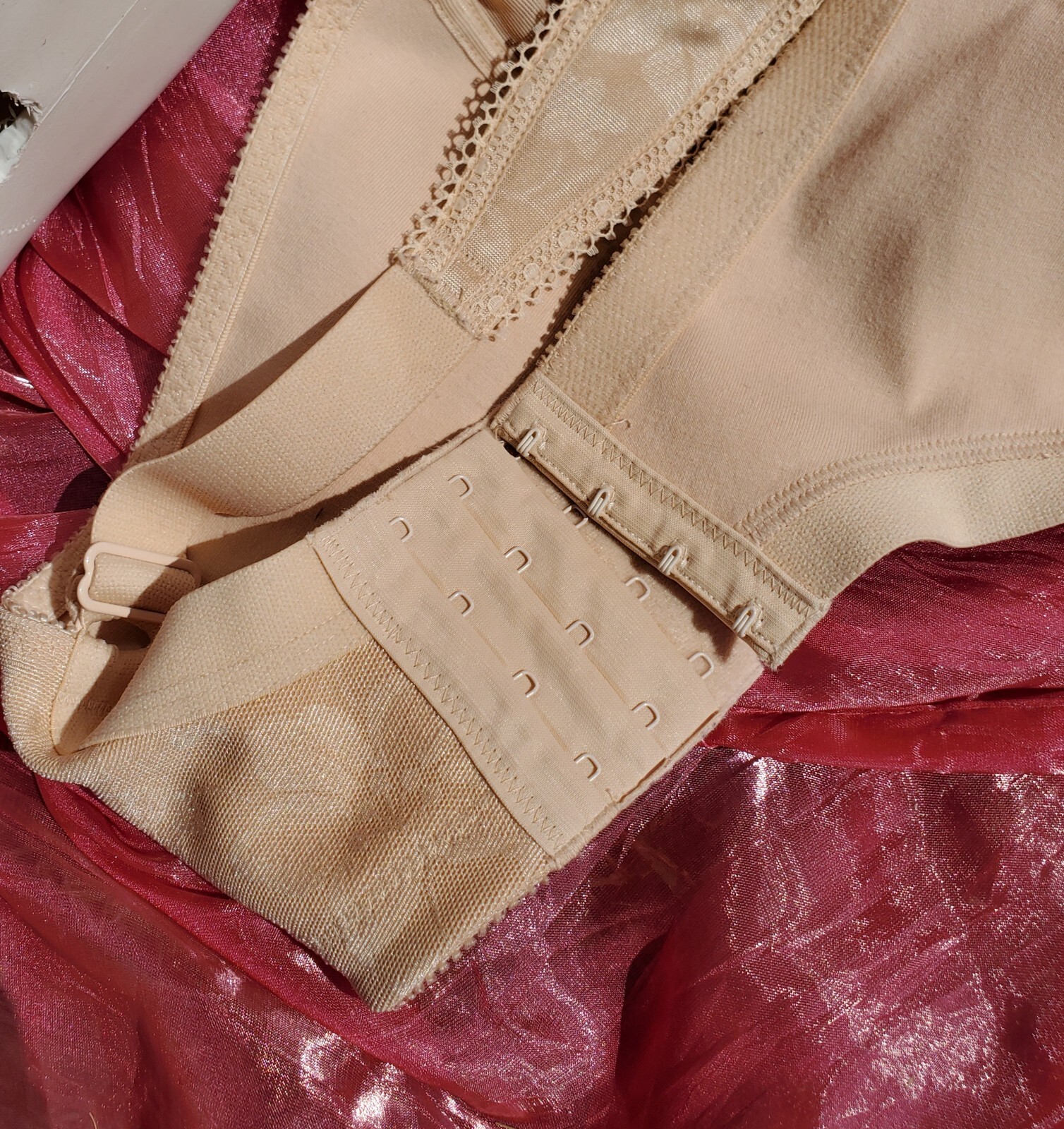 Underscore Bra Size 42D Beige Silky Lace Sexy Sissy Pin-up Crossdress Y2K