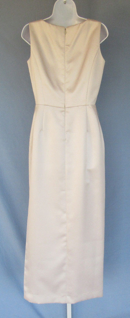 VINTAGE 1990s EN FRANCAIS PETITE HUEY WALTZER DRESS SIZE 8 SILVER GRAY POLY