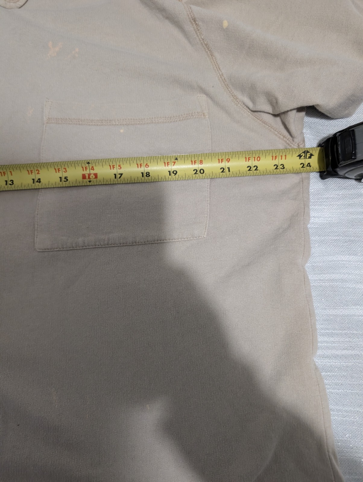 Vintage Cotton Studio Beige Button Shirt USA Made Wom. Sz. M DISCOLORATION SPOTS