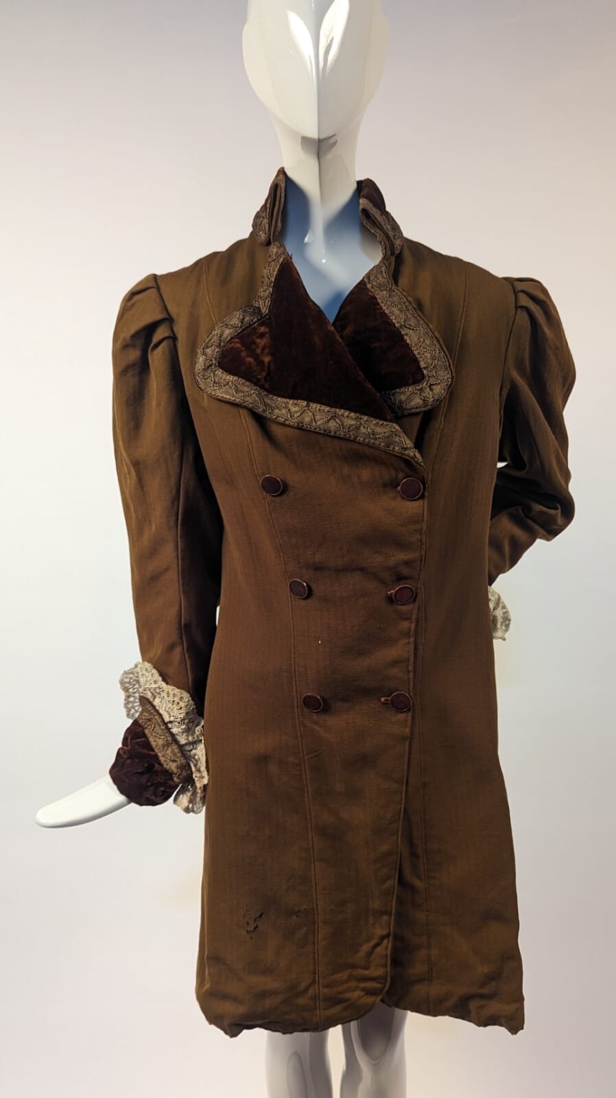 EDWARDIAN JACKET W VELVET + LACE + BRAID TRIM