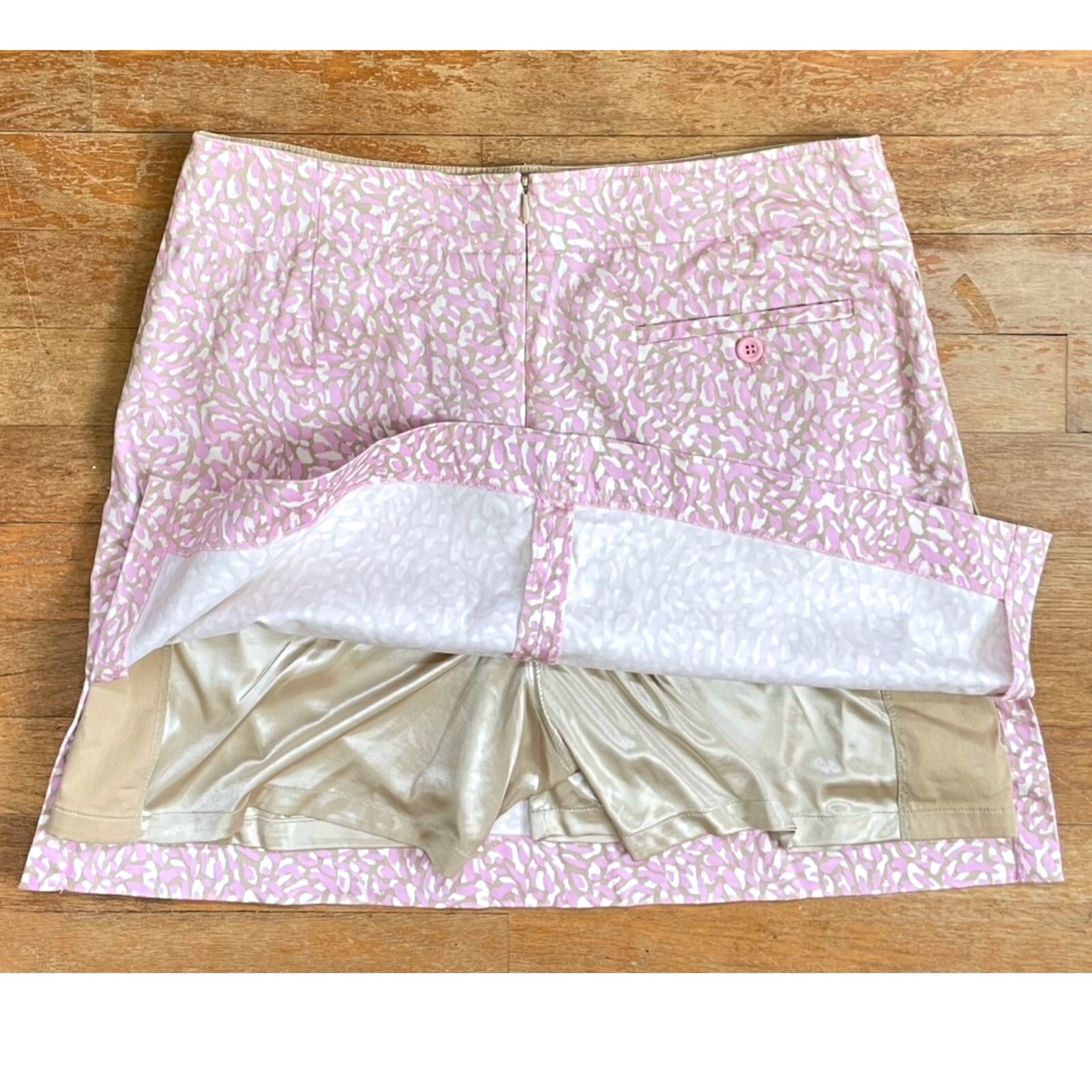 Vintage Abstract Print Skort Size Medium 31″ Waist 1990s Cotton Shorts/Skirt