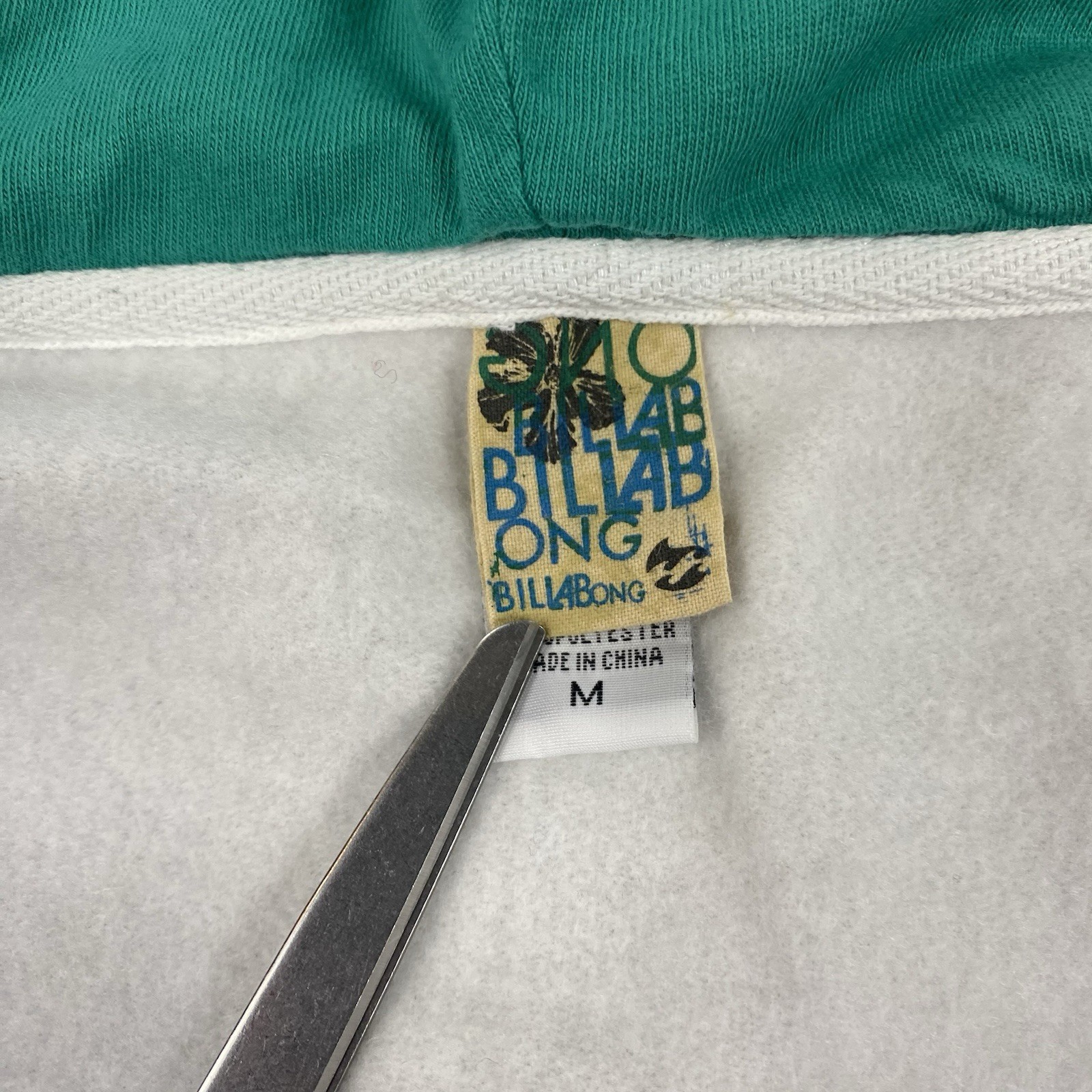 vintage BILLABONG hoodie sweatshirt Womens M Y2K surf patchwork print skate