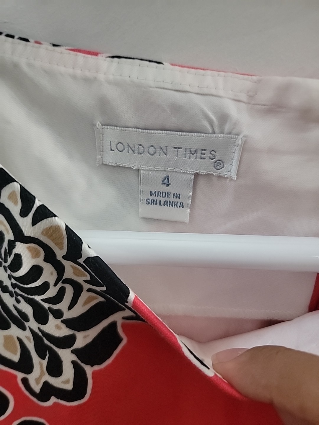 VTG 1990s 2000s LONDON TIMES SIZE 4 COTTON SPANDEX FLORAL DRESS NWT $60 Retail