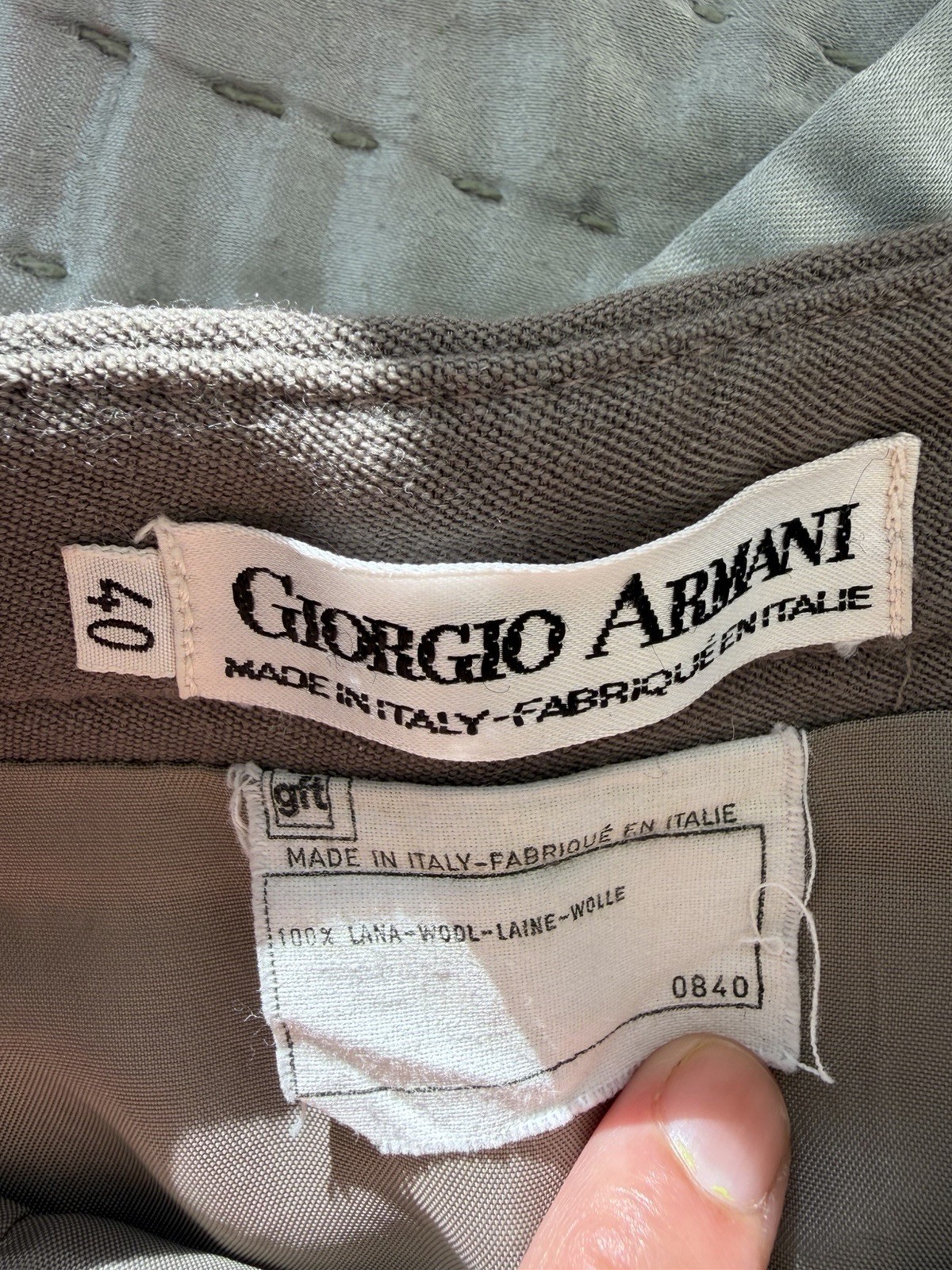 Georgio Armani Vintage Skirt Size 40 Made In Italy Women’s 100% Wool