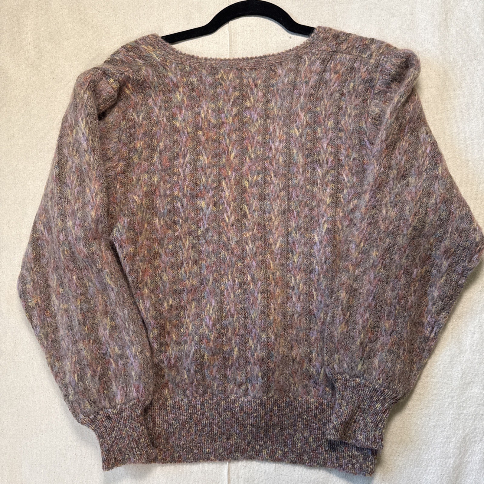 Vintage 80s Japanese Alpaca Blend Cardigan Sweater. MAGNA LAUDE