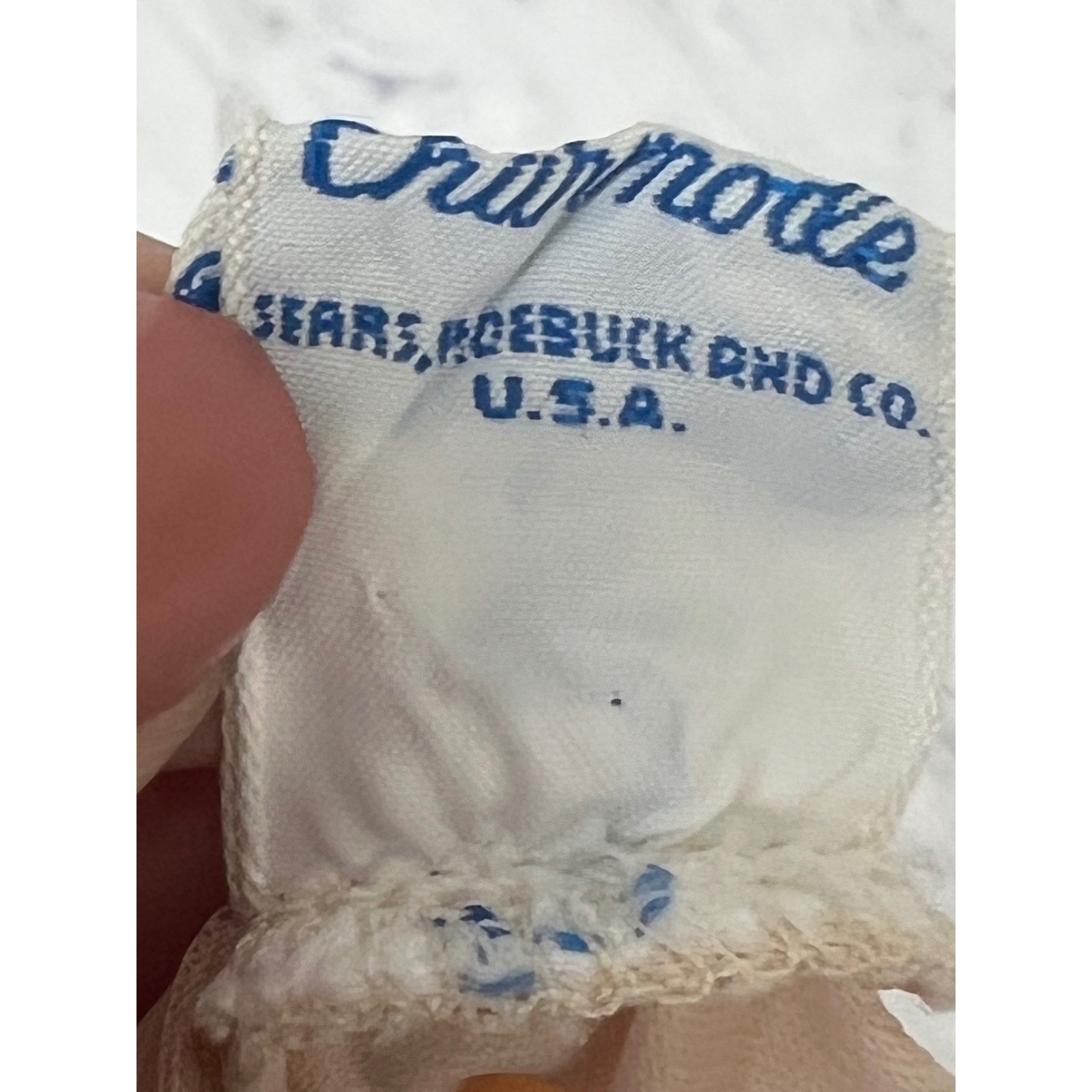 Vintage Charmode Sears Roebuck Nude Lace Pleated Ruffle Full Slip Dress Size 38