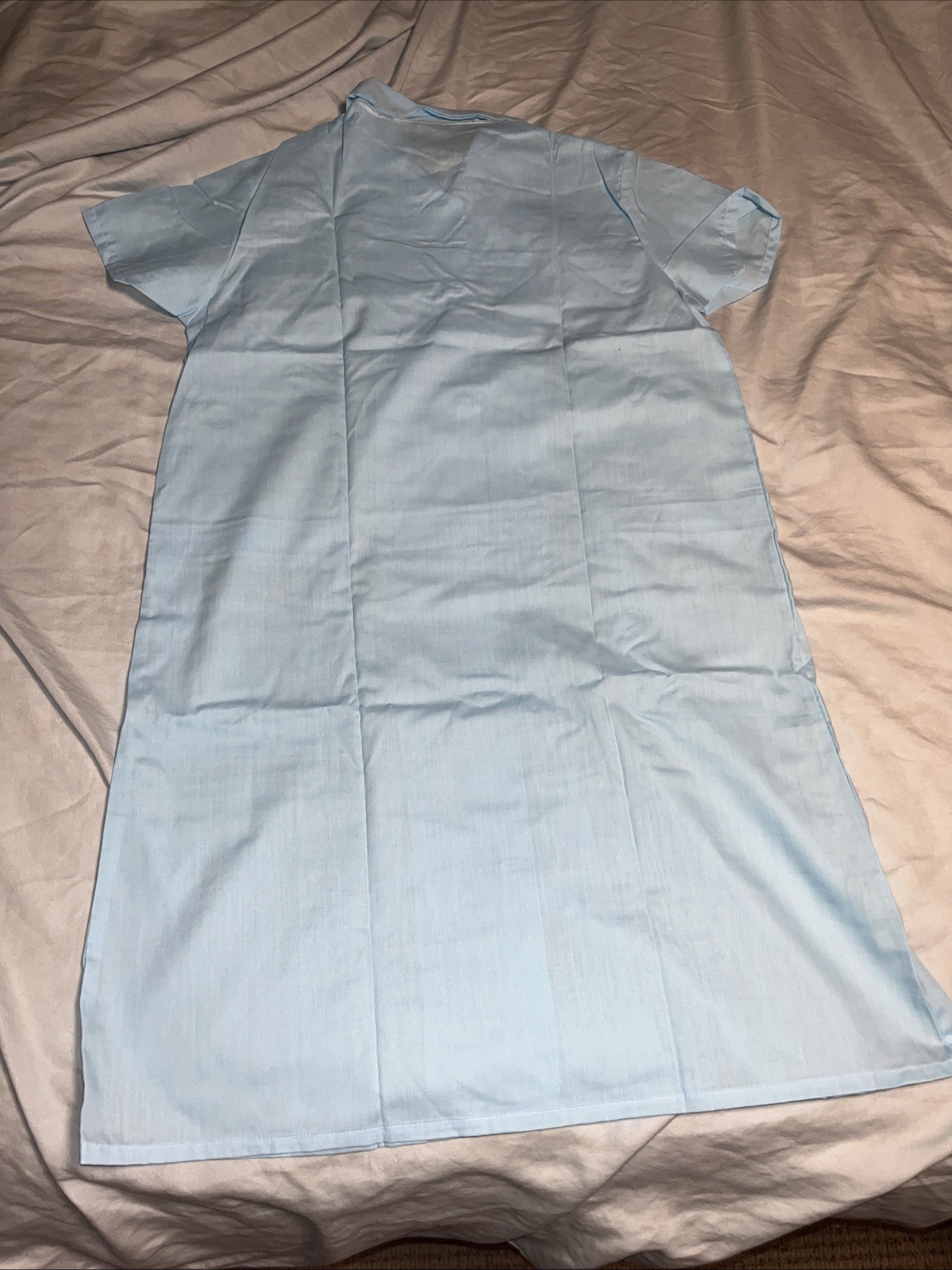 Vintage Springmaid Blue Smiling Monkey Mouse Sz16 Ladies Button Down Duster IOP