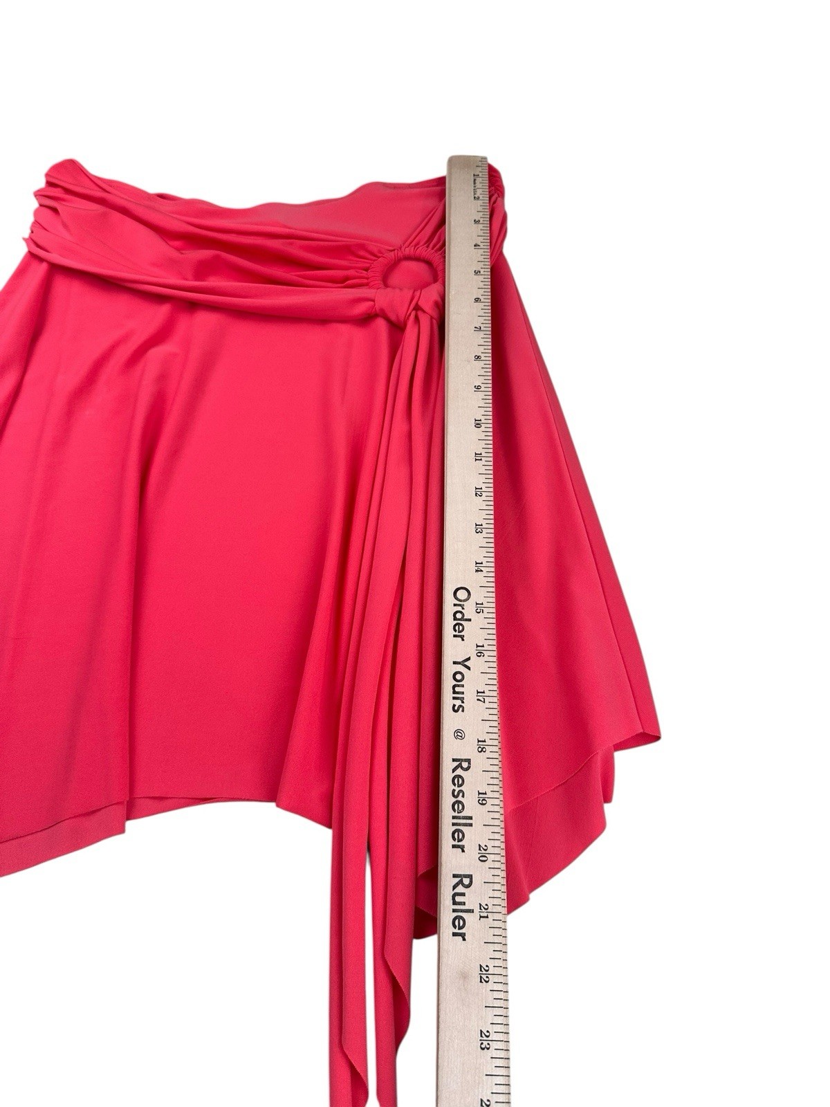 Vintage Cache Y2K Coral Convertible Skirt / Tube Top Ring Detail Asymmetrical M