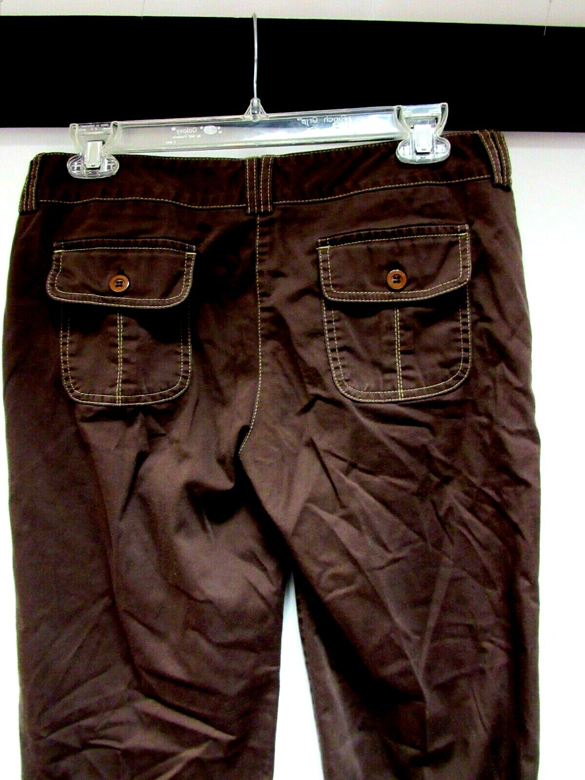 VTG PORTRAIT Stretch Cotton Pants Chocolate Brown Caramel Tan 33 x 31 9 M EUC