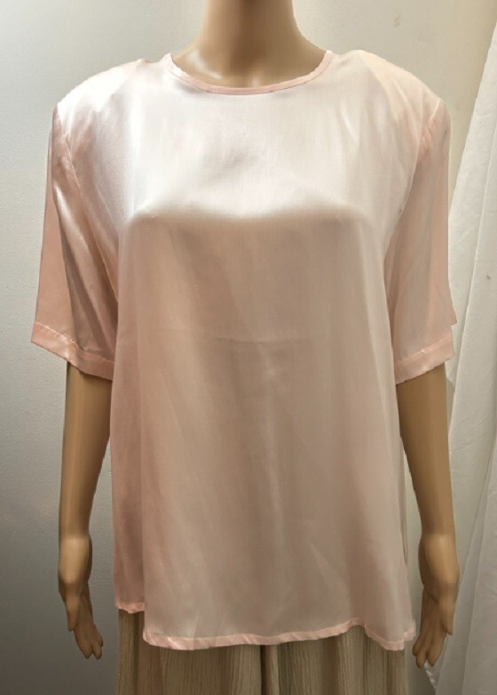 AUGUST MAX Vintage 80s NWT Women’s Size 14 Silk Blouse Top Delicate Pink