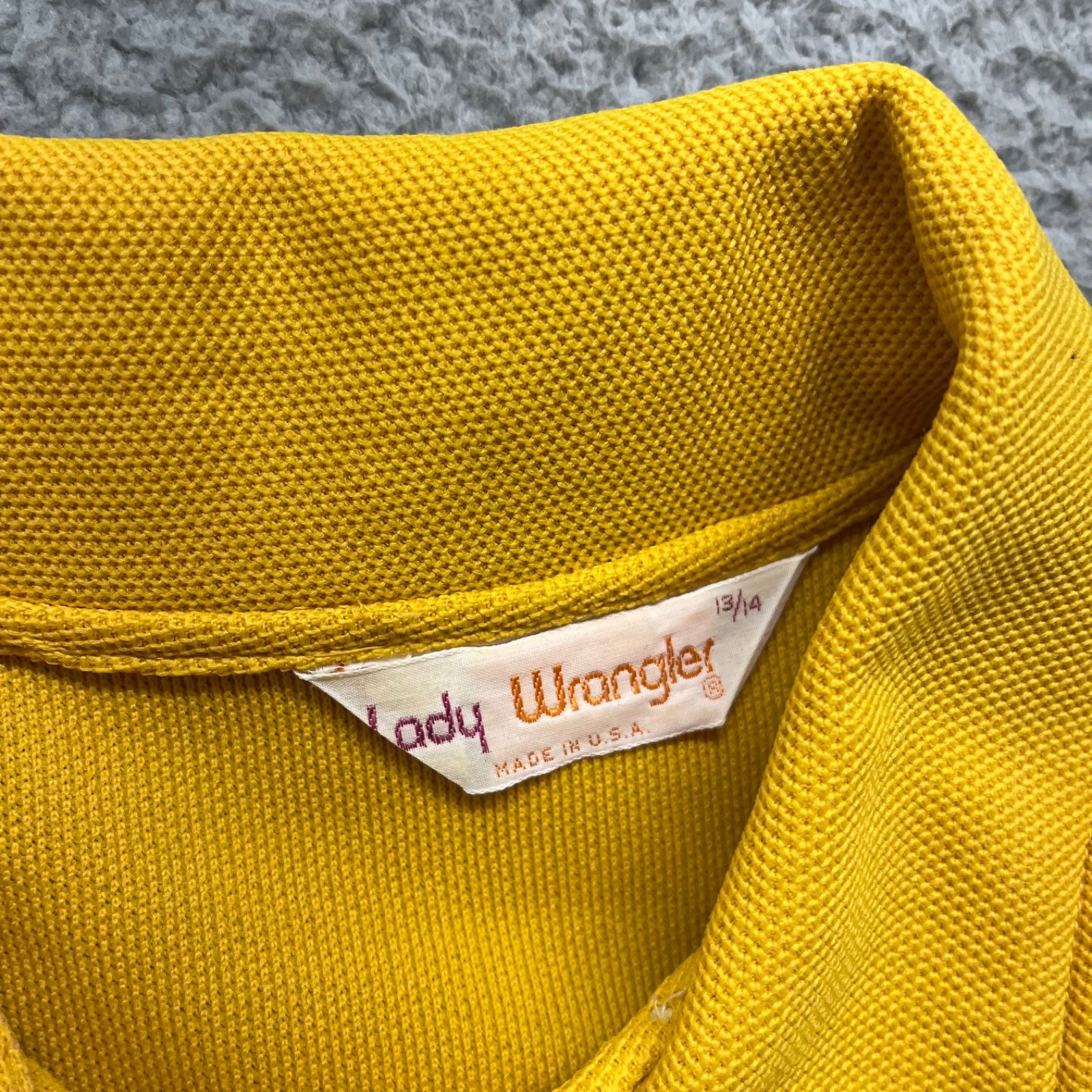 Vintage Lady Wrangler Set Womens 13/14 Yellow Western Cowgirl 60’s 70’s Retro