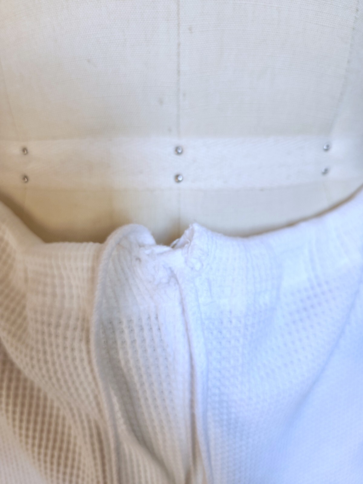 Vintage 1980s 80s Designer Norma Kamali Cotton Knit Boho White Skirt Vtg M