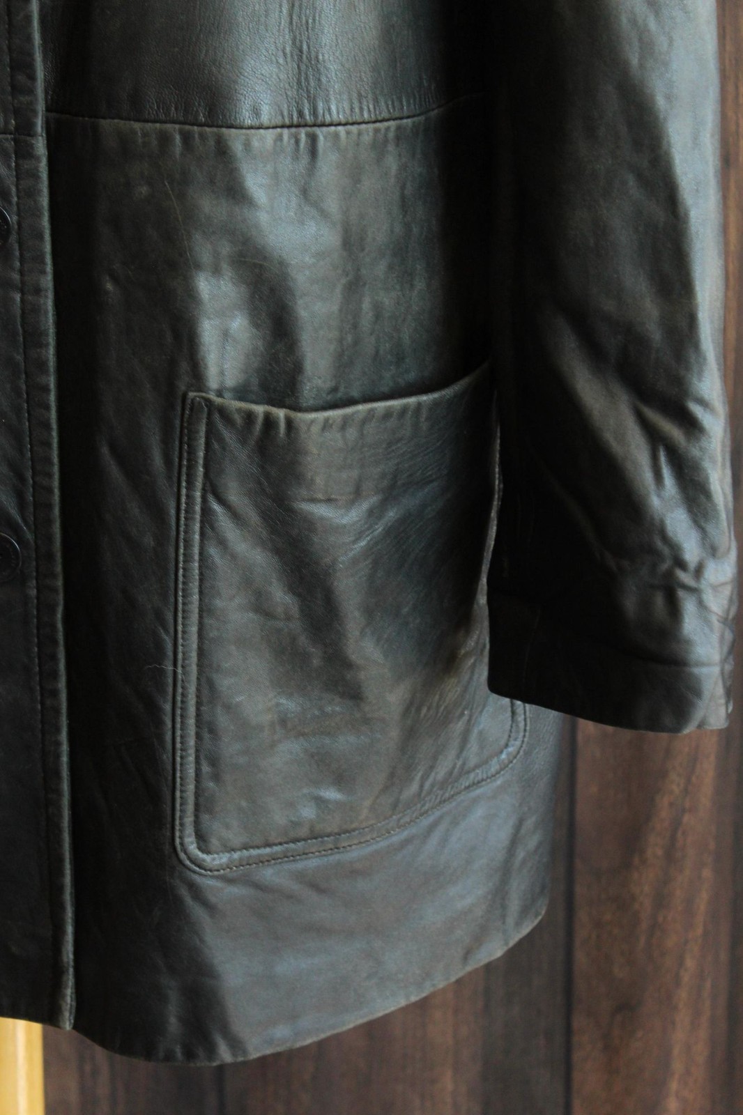 Vintage 1990s Leather Jacket, Volup Size 2X Wilsons Leather Black Car Coat, Pell