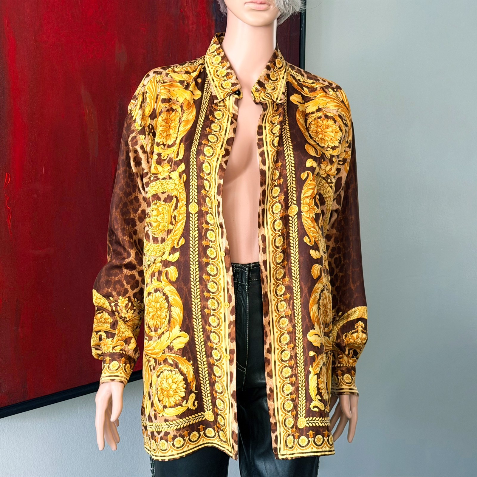 GIANNI VERSACE silk shirt Wild Baroque print from S/S 1992