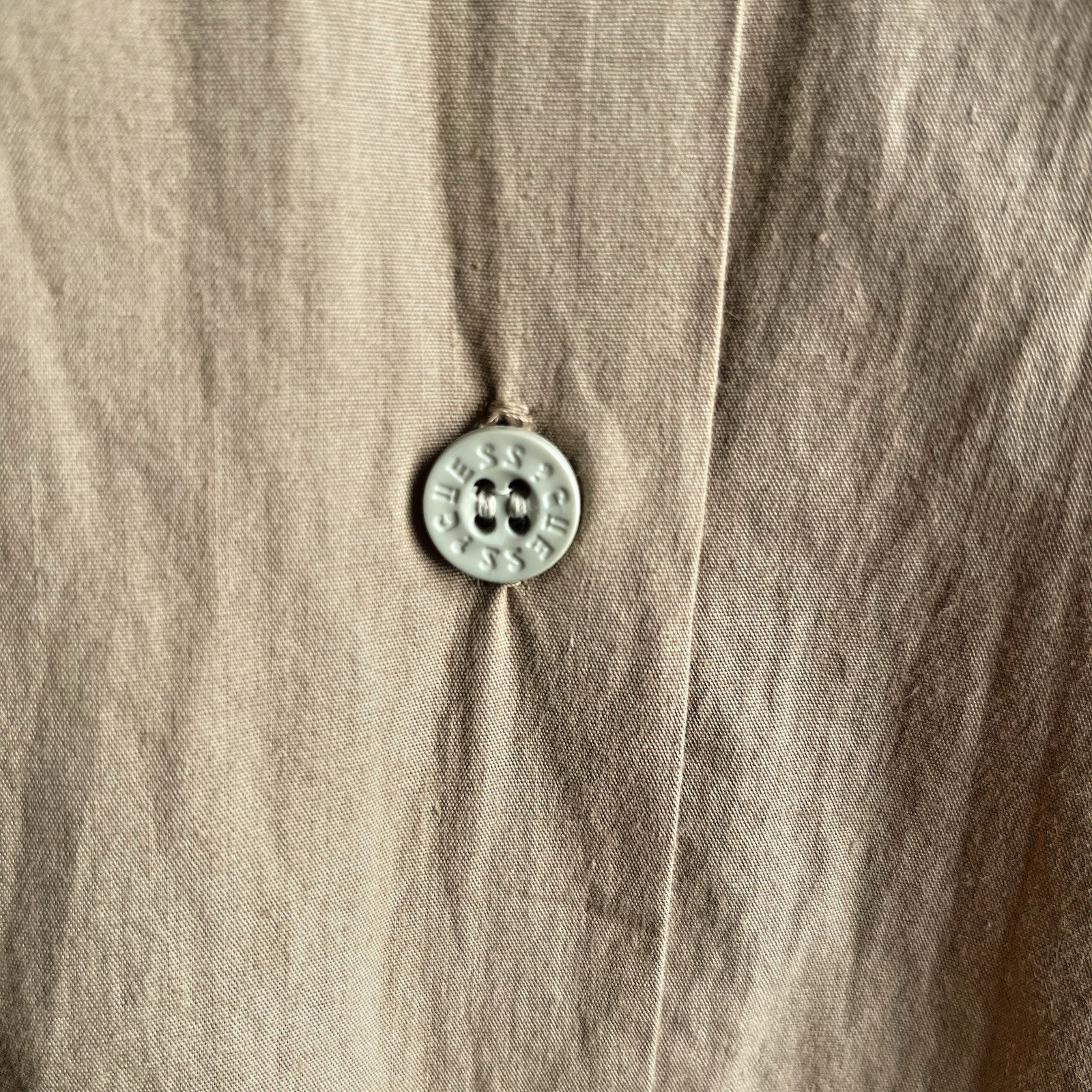 Vintage 80s Georges Marciano GUESS Shirt Button Collar Brown Cotton USA Made 3