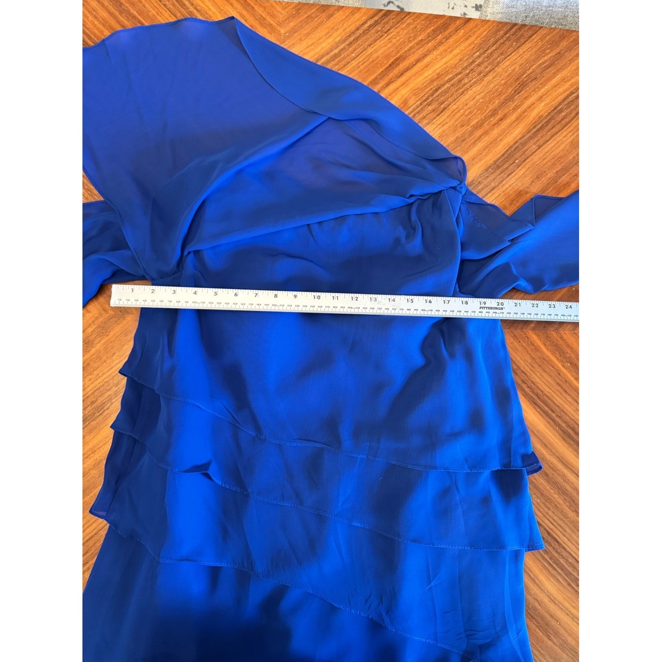 Bridess Royal Blue Chiffon Layered Gown Mother of Bride NWT