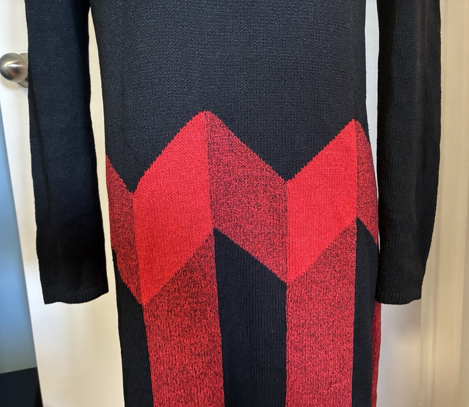 Vintage 1980’s Red and Black St. John Neiman Marcus Dress Sml