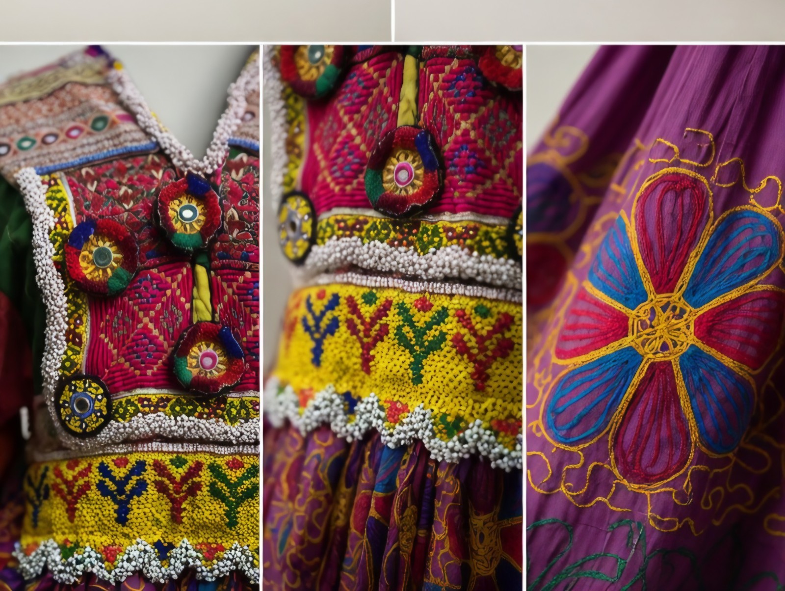 Vintage Afghan Kuchi Tribal Dress Hand Embroidered Mirror Work Boho Ethnic Nomad
