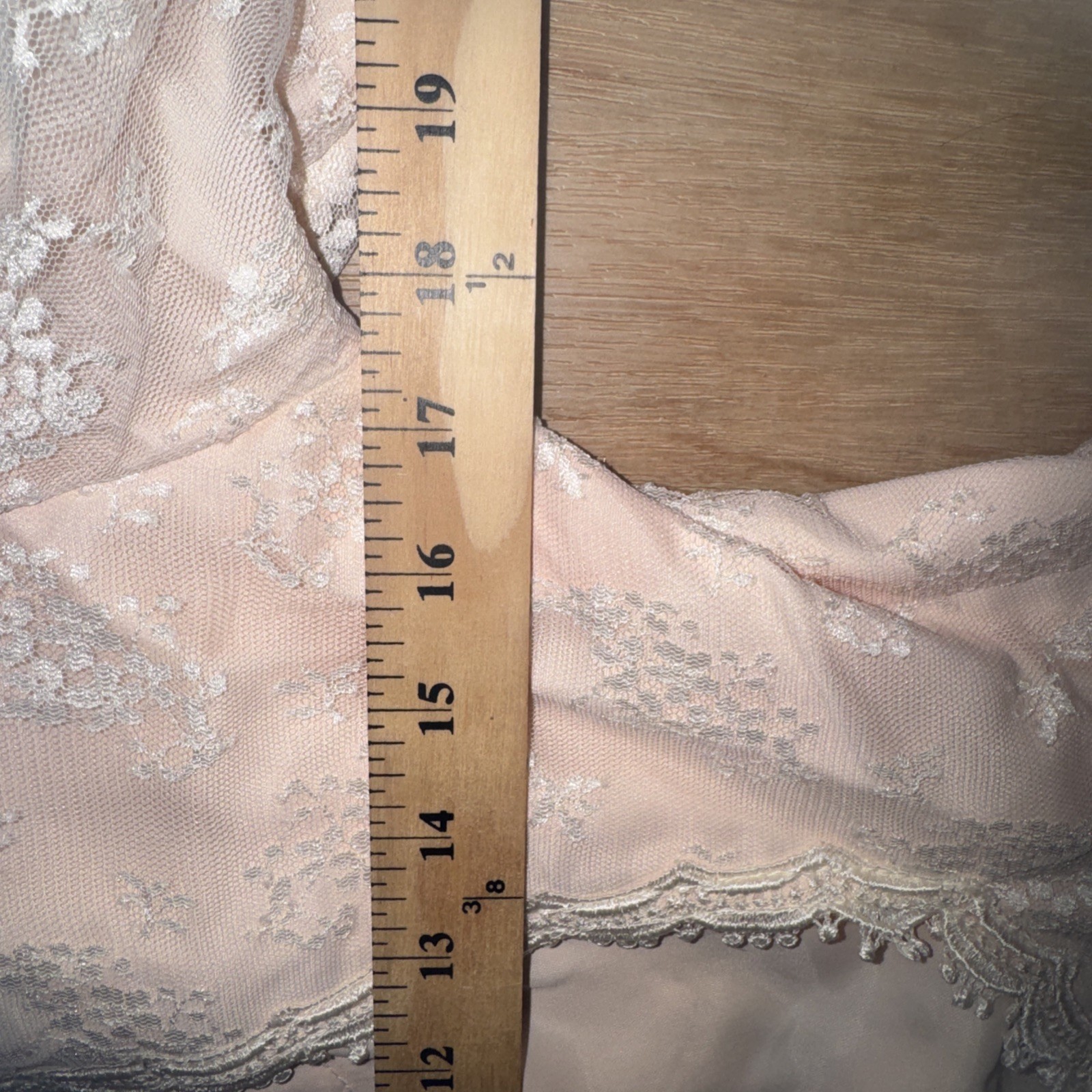 Vintage McCLINTOCK Peach Tea Dress Lace Floral Size 14 Cap Sleeve Open Back