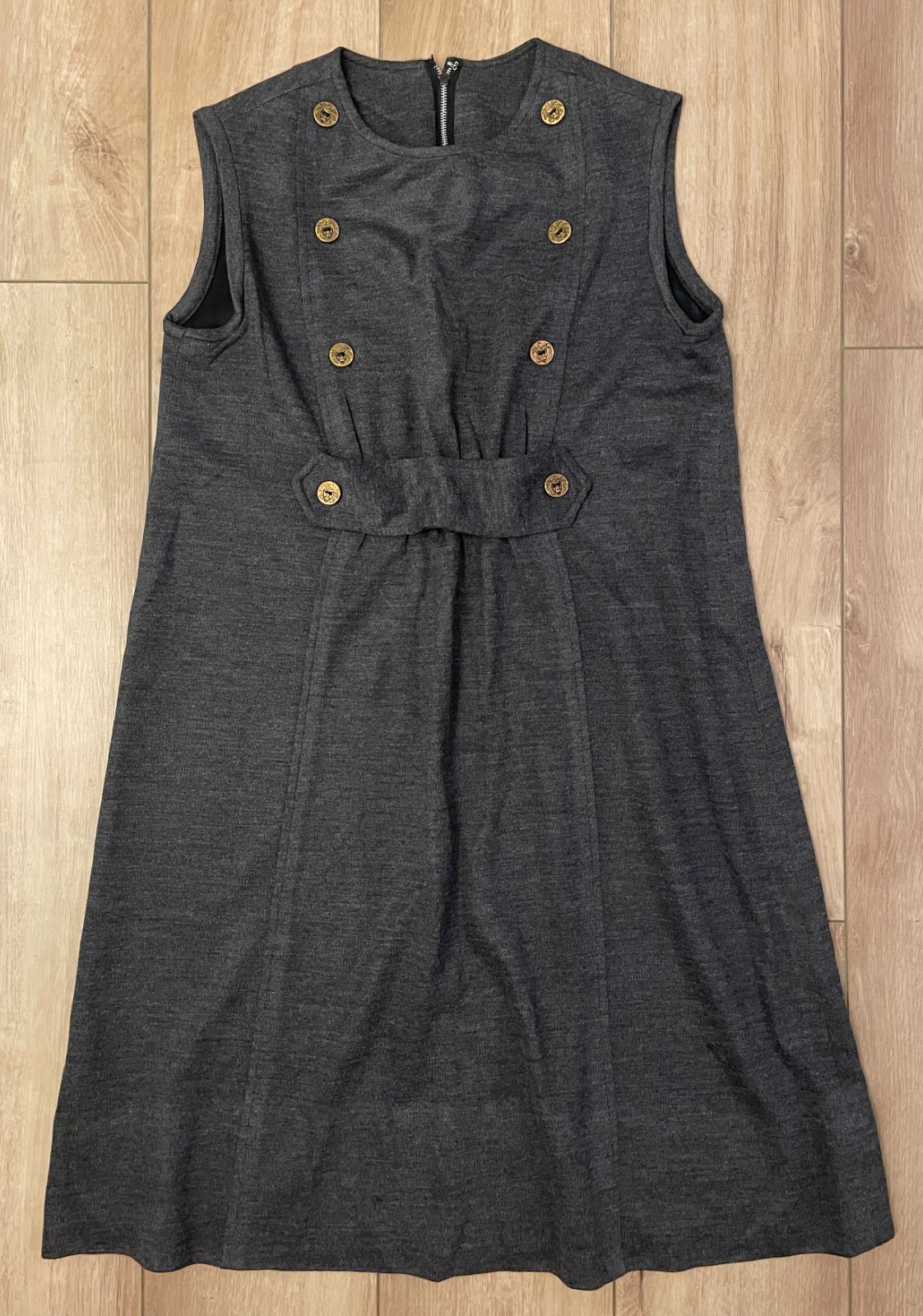 Vtg 1960s Johnstons California Wool Knit Gray Shift Dress-Women’s 10/Modern 4-6