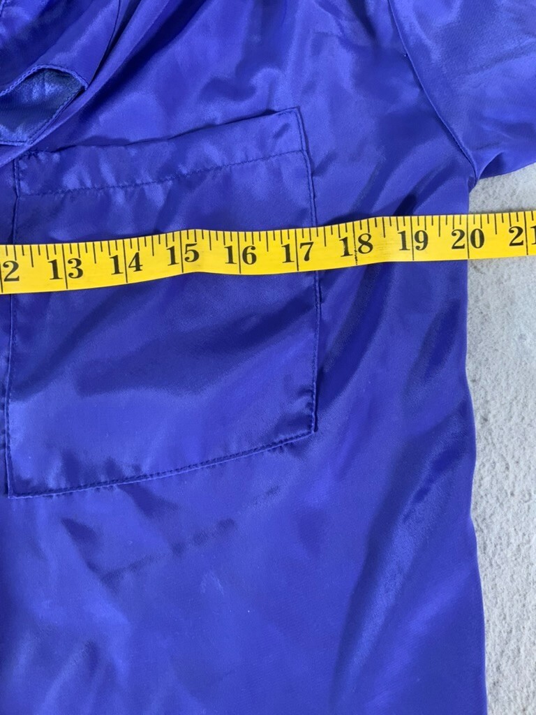 VTG 80’s Impressions Of California Women Top Sz M Blouse Blue Silky NICE!