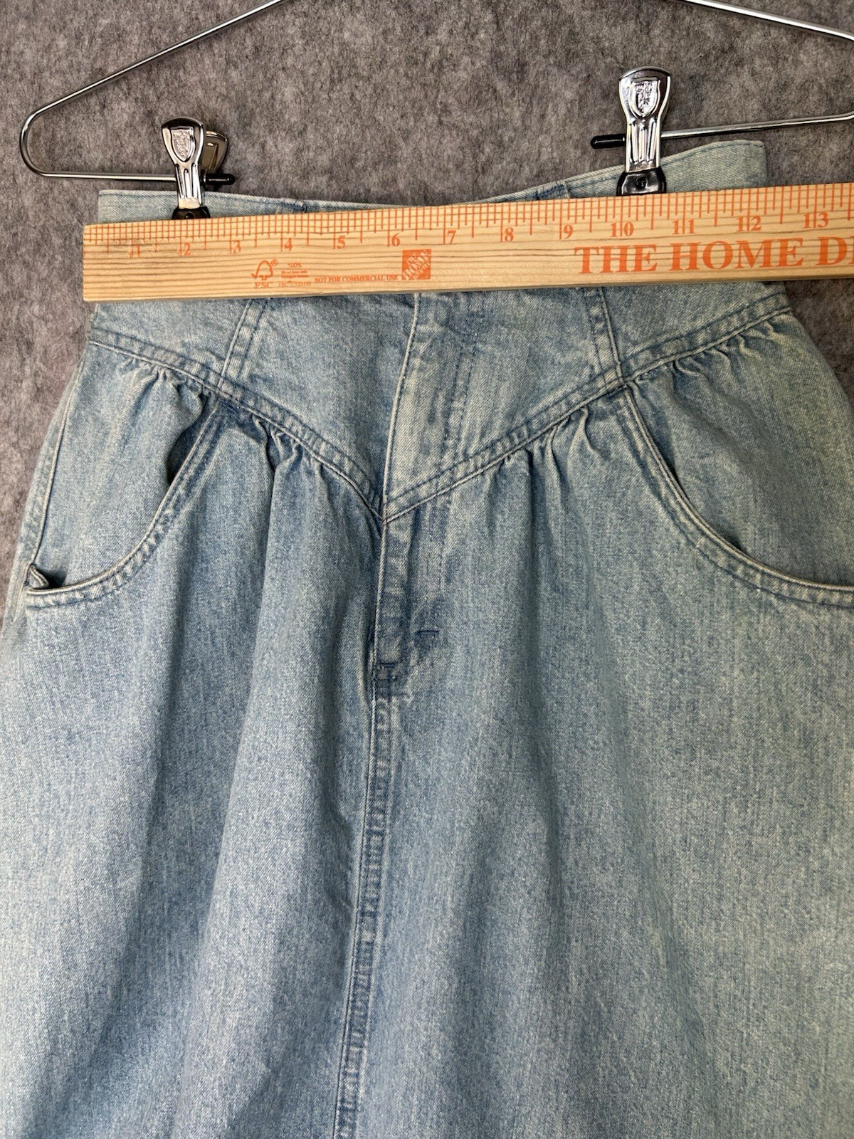 VTG Venezia Women’s Skirt Blue Jean Denim Long 100% Country Western Junior 5