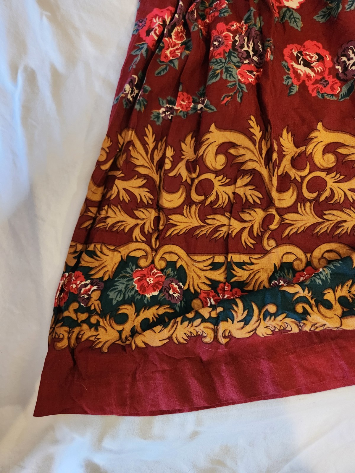 Vintage Sweetbriar Today’s Woman Red Floral Skirt, Size 20, Pockets, Button…