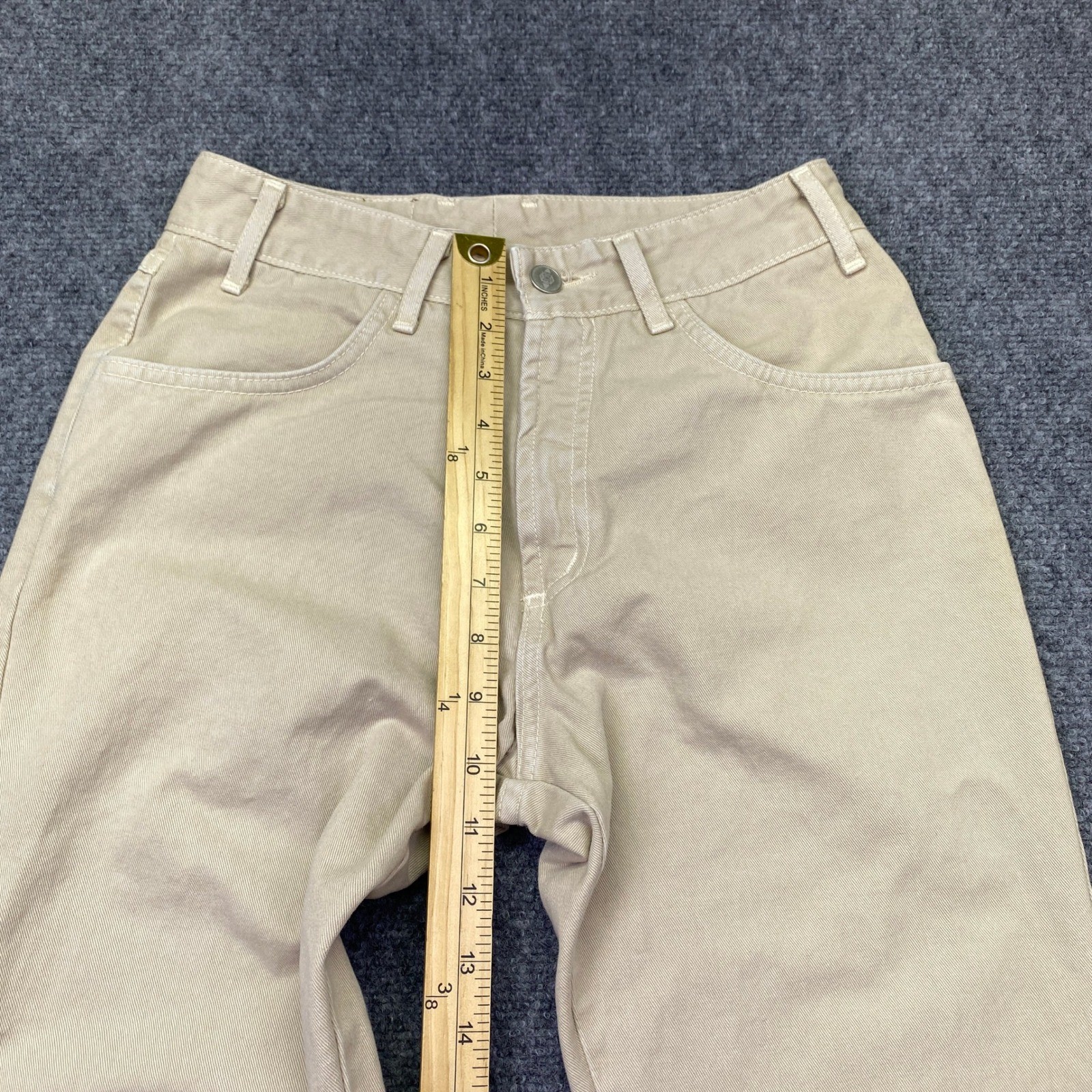 Vintage Bongo Gene Montesano Tan Khaki Flare Bell Bottom Pants Sz 5 USA Western