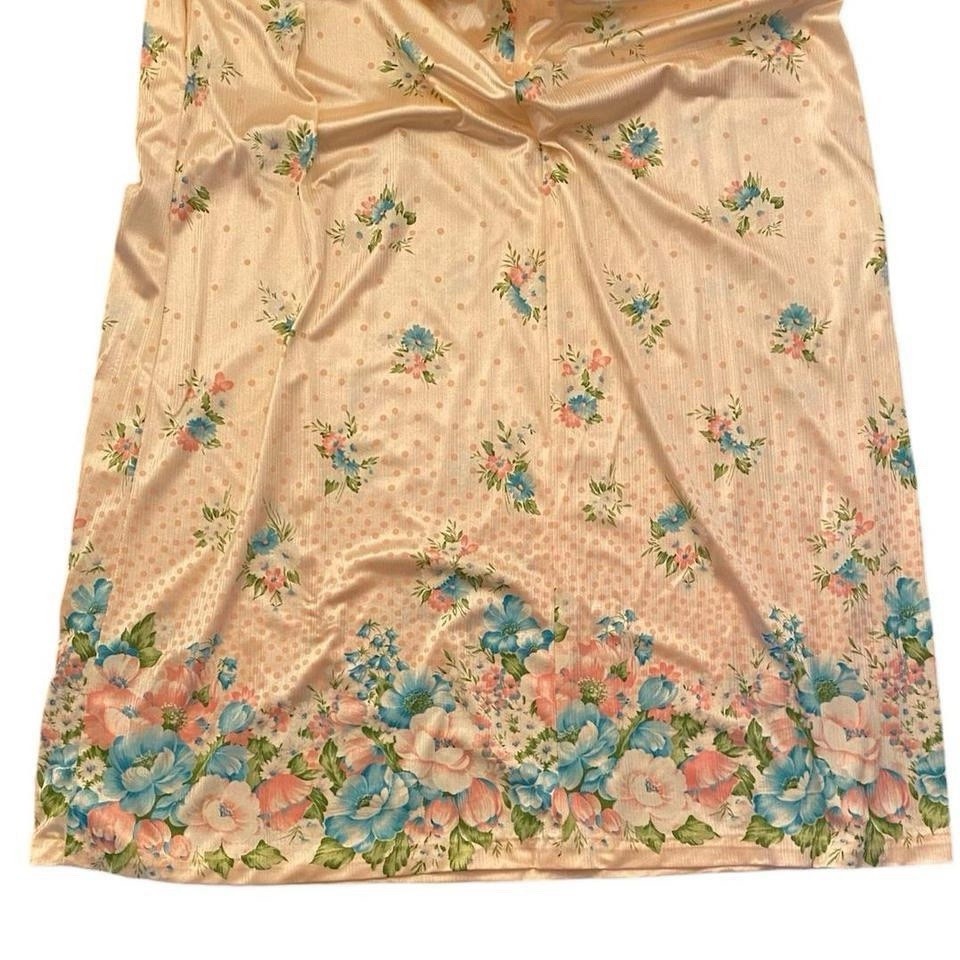 Vintage JC Penney Floral Nylon Misses Robe Medium 70s USA Union Made