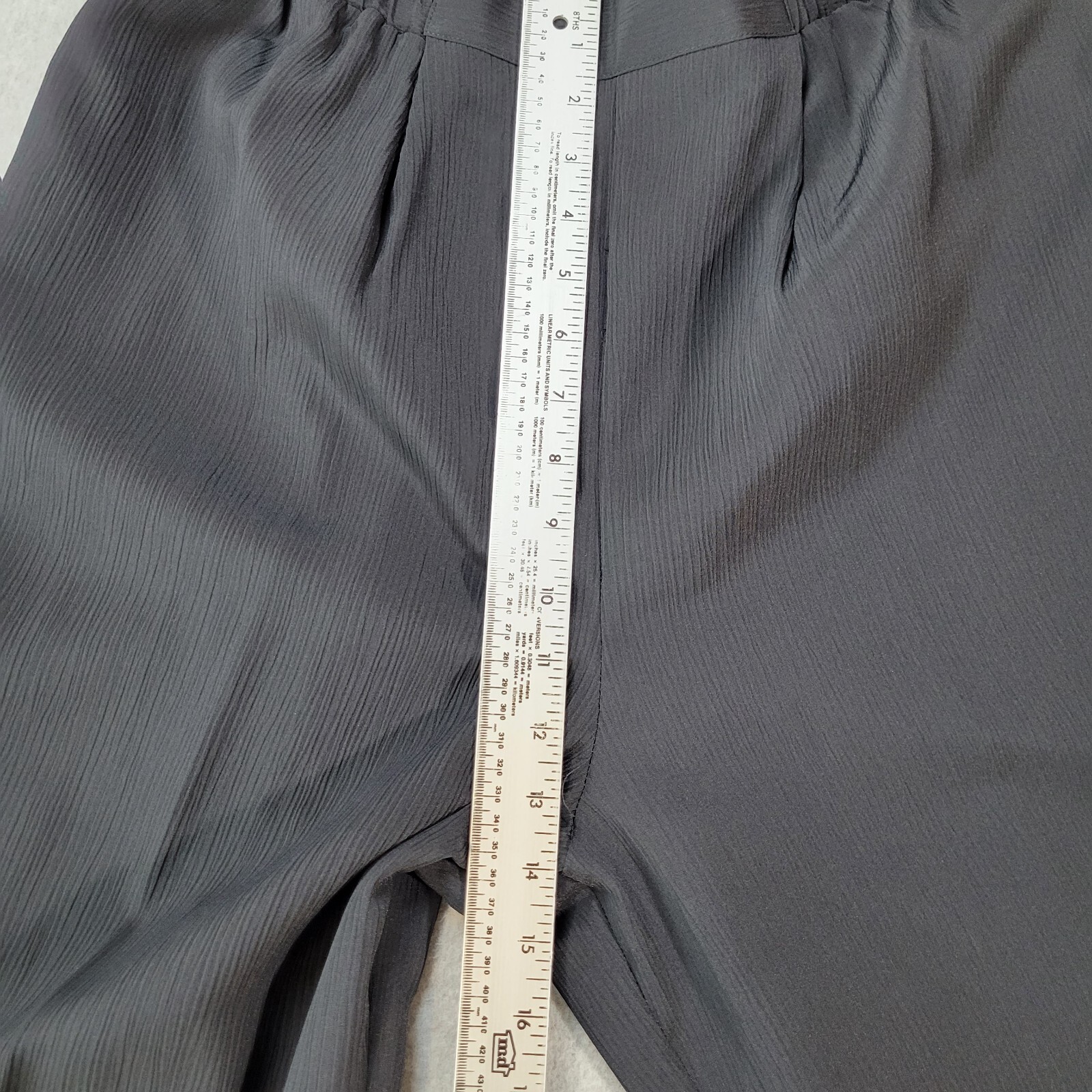 Vintage JG Collection Joyce Pants Polyester Pleated Pull On Womens 14 Black NWT