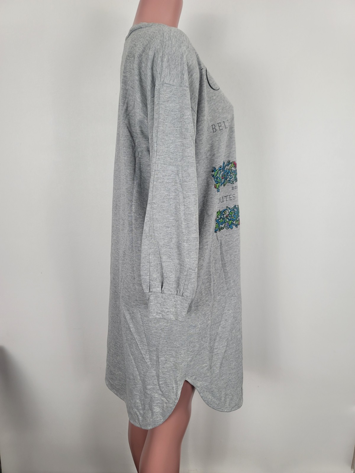 Vintage 80s 90’s Bonjour International Sweatshirt Nightgown Dress Women’s Large