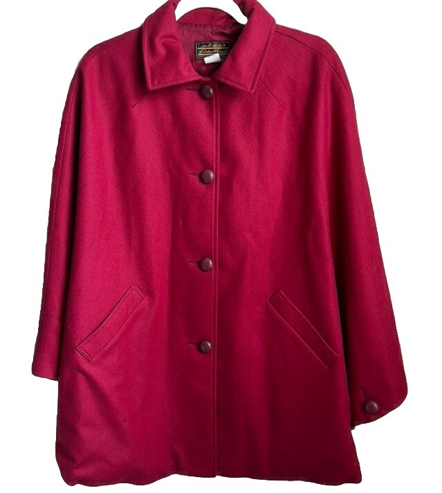 Eddie Bauer & C.C. Filson Co. VTG Virgin Wool Cape M