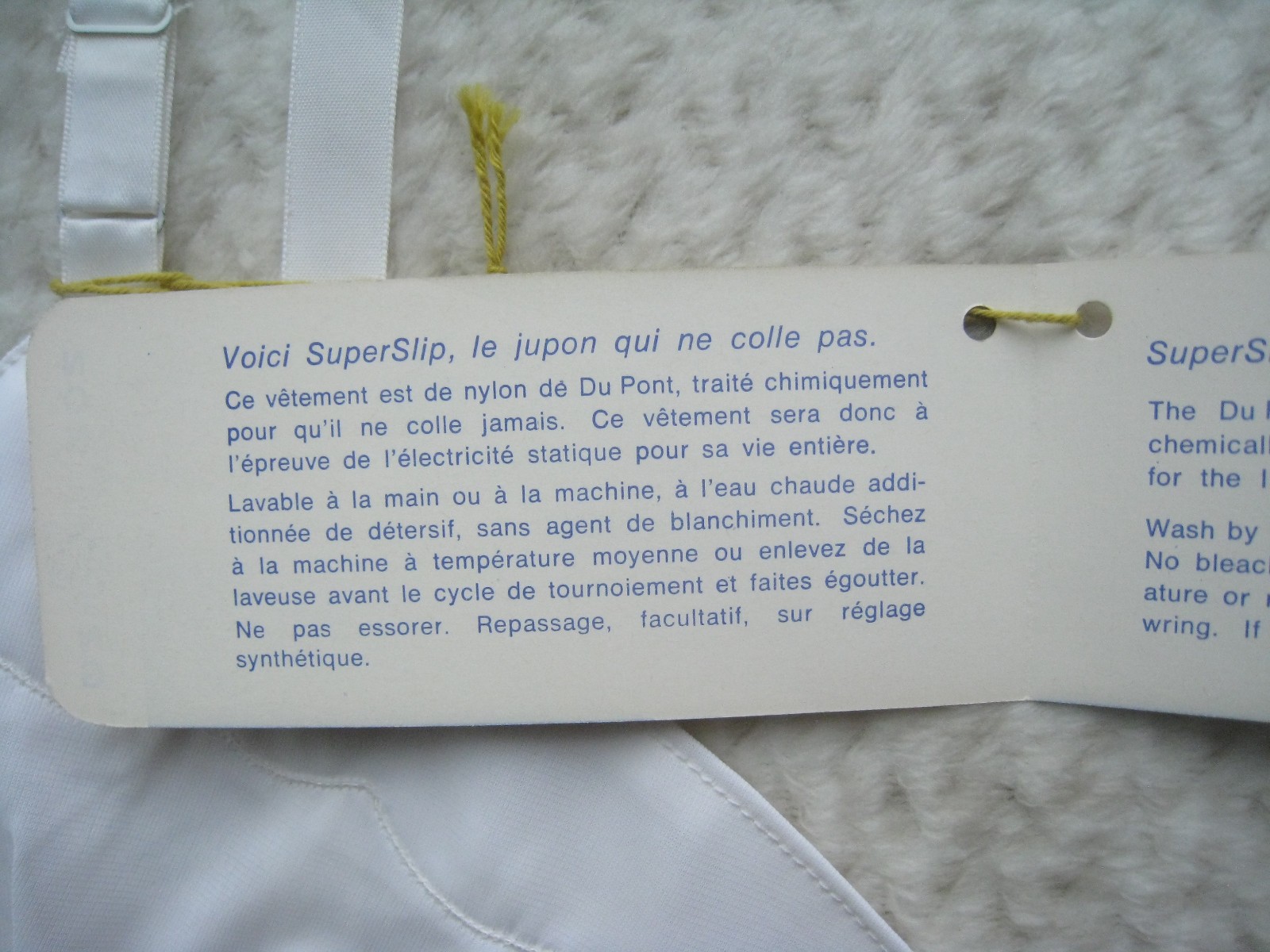 Vtg Super Slip by Dorsay Slip Dress Sz 36 White Du Pont Nylon New NOS READ