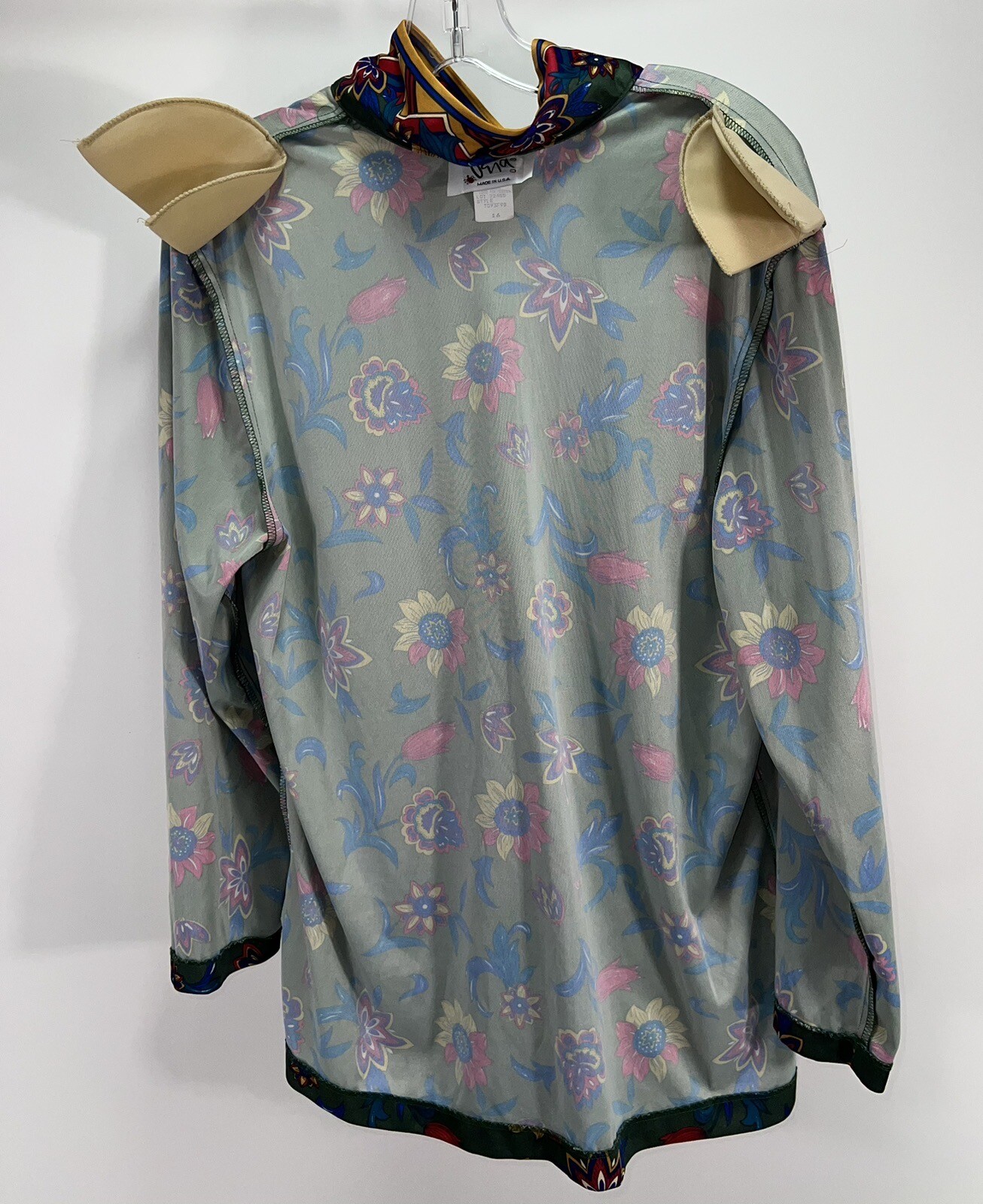VTG 1960s VERA NEUMANN FLOWER POWER BLOUSE MOD DISCO GROOVY BOHO HIPPIE RETRO