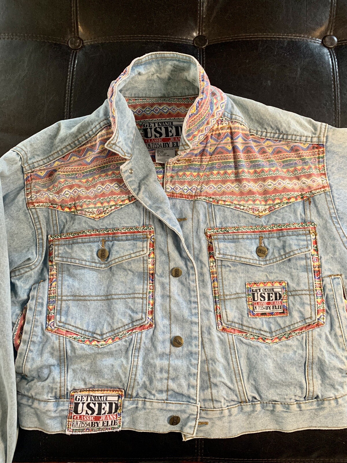 Get Used By Elie Jeans &Jacket Set size 28 & Lg I ❤️ 80s 90s RARE