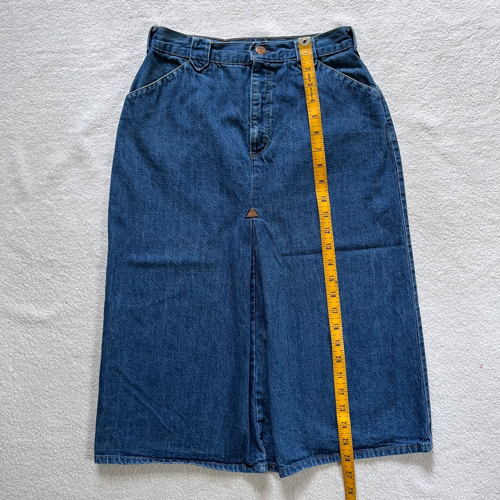70s Vintage Ralph Lauren Polo Western Wear Denim Jean Skirt Size 8 26″ Waist