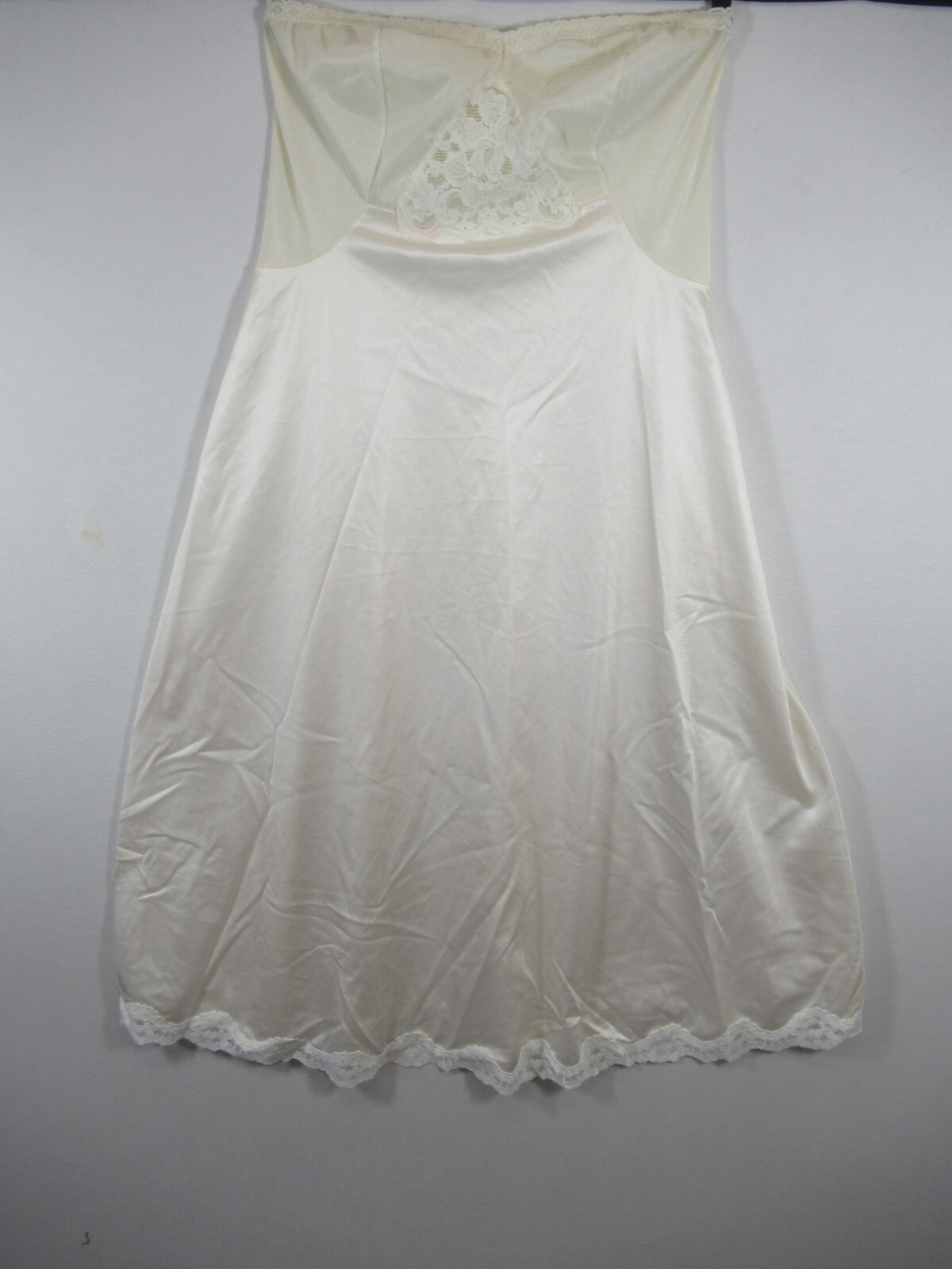 Sears Strapless Dress Full Doesn’t Slip Size 34 Ivory Nylon