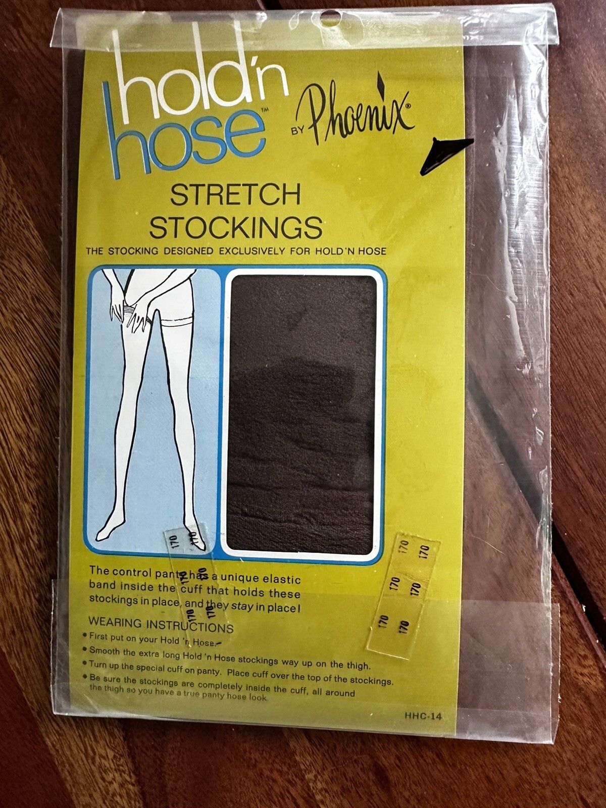 Vintage Nos Phoenix Hold 'n Hose Stretch Stockings Town Brown Medium HOSIERY