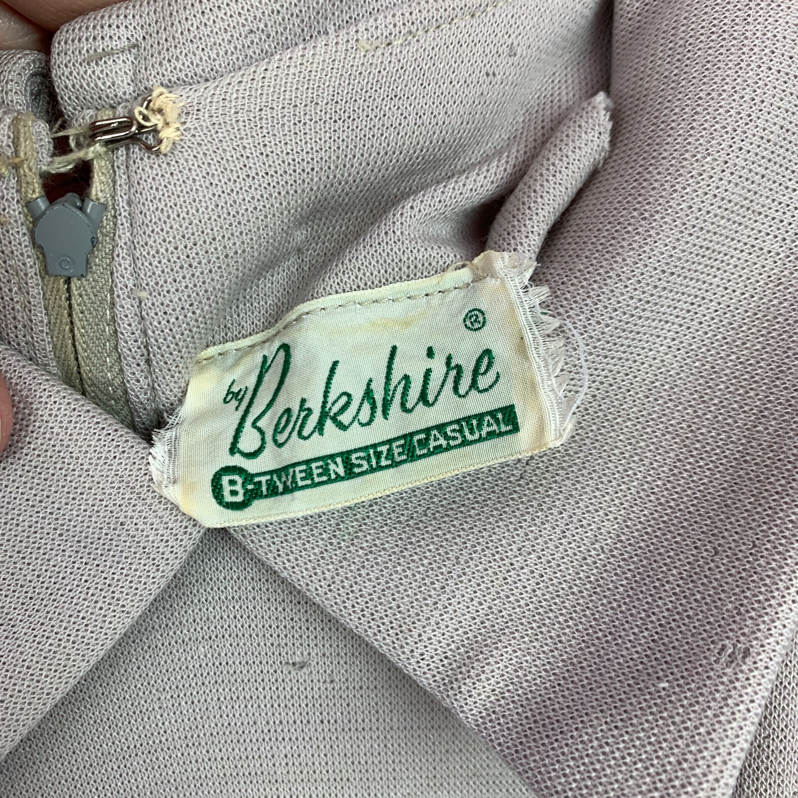 Vintage 1960s Berkshire B-Tween Size Casual Chevron Polyester Twee A-Line Dress