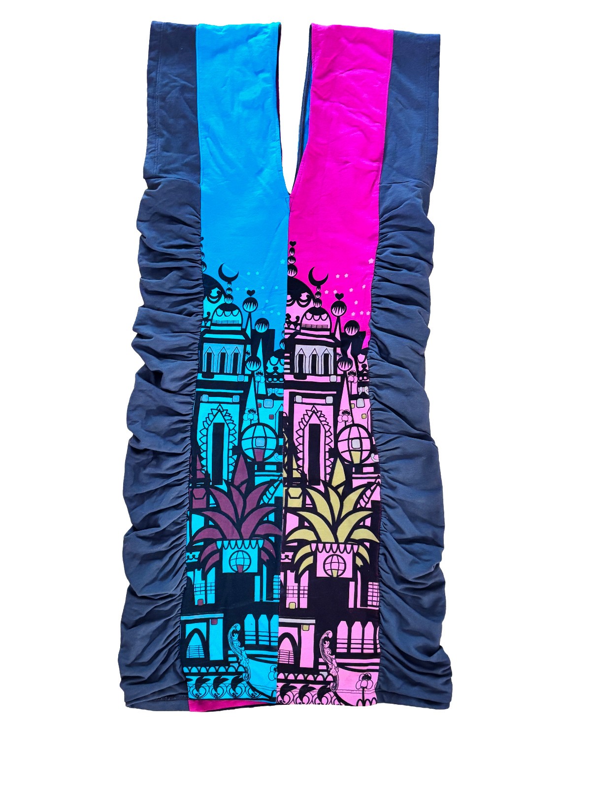 Custo Barcelona Summer Dress 40/42 L Vintage Cotton Designer Y2K Bodycon