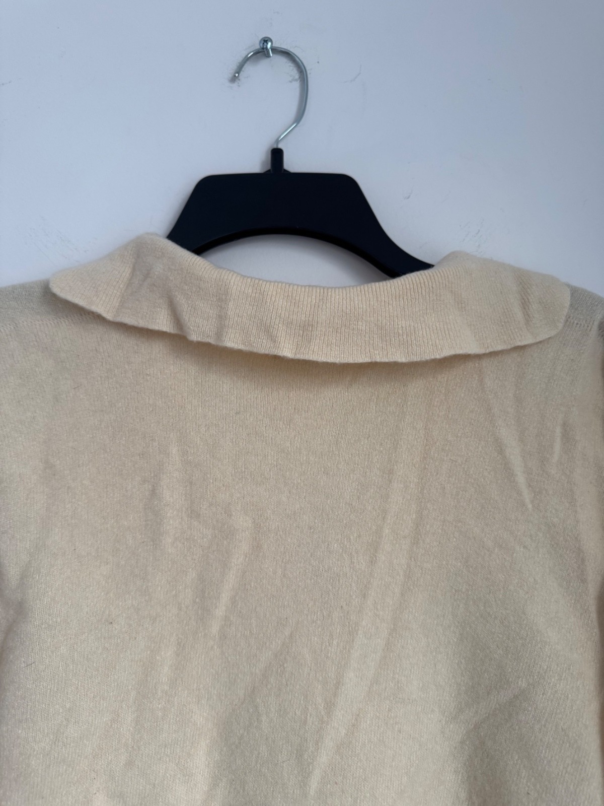 VTG 50s Dalton 100% Pure Imported Cashmere Sweater Womens S Cream Buttons