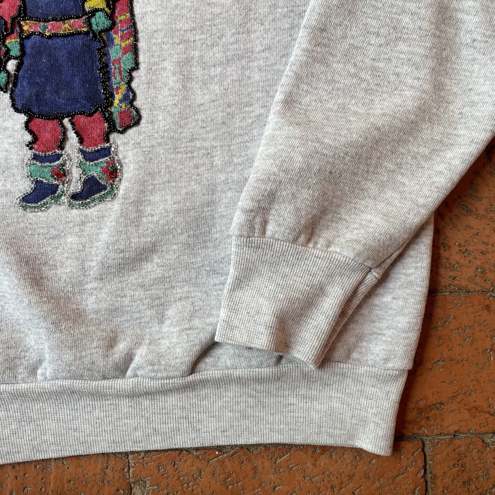 Vintage Tultex Gray Raglan Crafted Sweatshirt Made In USA One Of A Kind Kachina