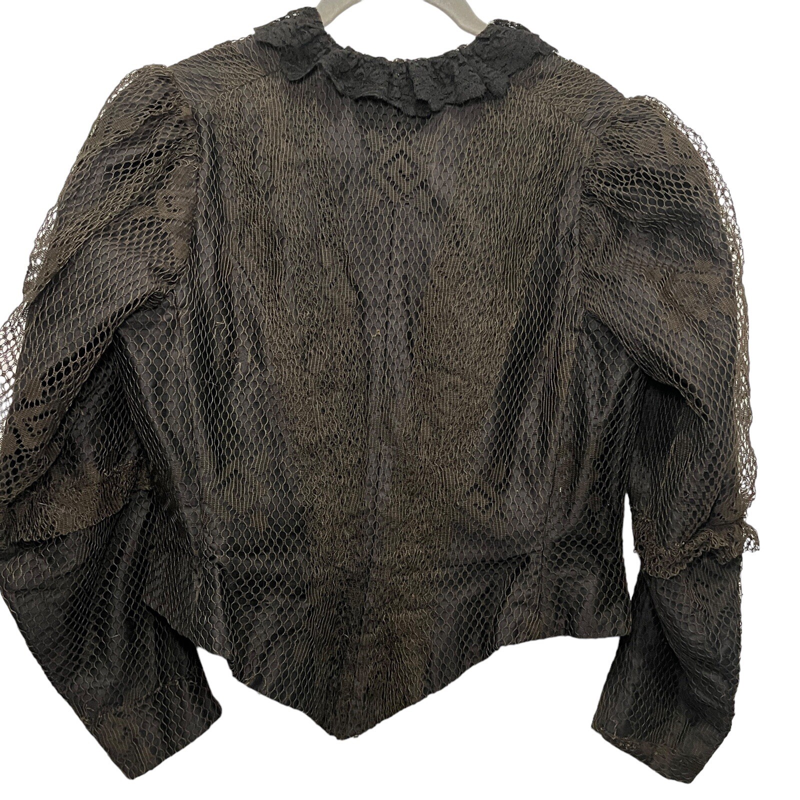 Widow’s Weeds Skirt Set Bodice Top Antique 1890s 1900 Edwardian Victorian Repair
