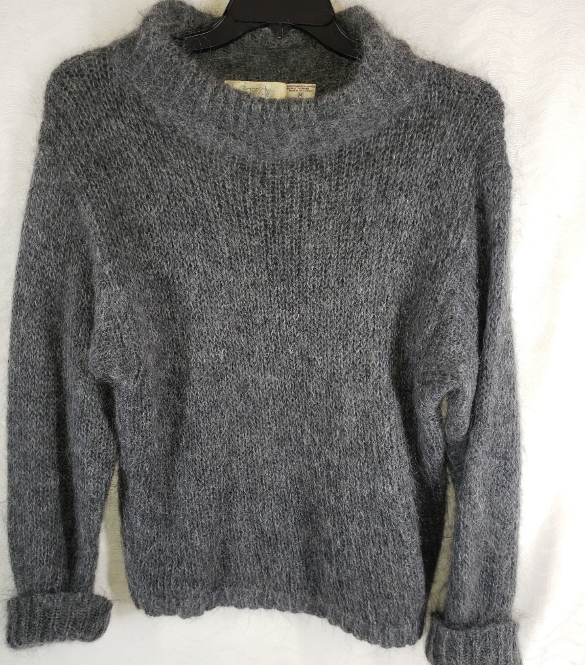 Cassidy Women’s VTG 1980s Gray Mohair Blend Sweater M